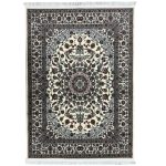 230x 160cm Persian Nain Medallion Ivory Machine Made Rug