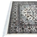 230x 160cm Persian Nain Medallion Ivory Machine Made Rug - Image 3