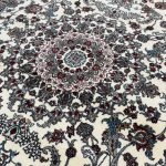 230x 160cm Persian Nain Medallion Ivory Machine Made Rug - Image 6