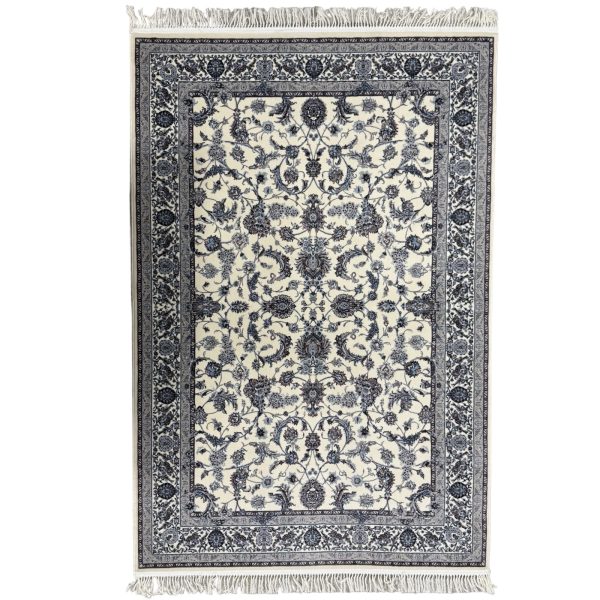 225 x 160cm Persian All Over Ivory Nain Machine Made Rug