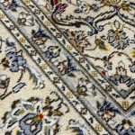 343 x 243cm Hand Knotted Ivory Kashan Persian Rug - Image 9