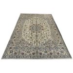 343 x 243cm Hand Knotted Ivory Kashan Persian Rug - Image 2