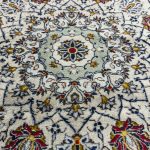 343 x 243cm Hand Knotted Ivory Kashan Persian Rug - Image 7