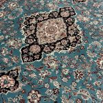230 X 160cm Persian Kashan Blue Machine Made Rug - Image 3