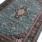 230 X 160cm Persian Kashan Blue Machine Made Rug - Image 6