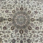 345 x 250cm Hand Knotted Floral Ivory Kashan Persian Rug - Image 6