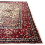 395 x 295cm Persian Vintage Hand Knotted Medallion Tabriz Rug - Image 3