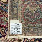 395 x 295cm Persian Vintage Hand Knotted Medallion Tabriz Rug - Image 9