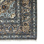 355 x 248cm Hand Knotted Ivory And Beige Kashan Persian Rug - Image 5