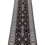 500 x 80cm All Over Floral Persian Kashan Design –Navy Runner Rug - Image 5