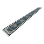 800 X 80cm Rugs & Decor / Blue Floral Fine Turkish Passage Runner Rug - Image 2