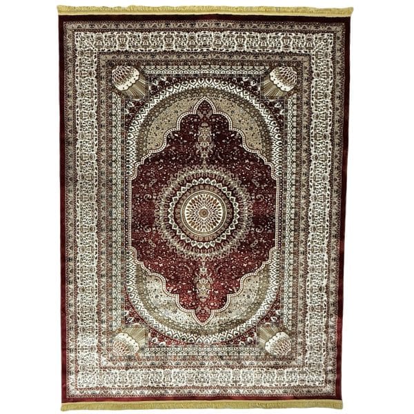 340 x 240cm Machine Made Red Beige Persian Design Rug