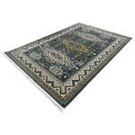340 x 240cm Afghan Kazak Design Blue Machine Made Area Rug - Image 2