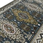 340 x 240cm Afghan Kazak Design Blue Machine Made Area Rug - Image 4