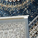 340 x 240cm Persian Mashad Style Soft Quality Blue Area rug - Image 8