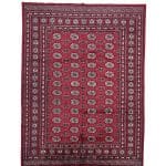 257 x 169cm Hand Knotted Bokhara Wool Rug – Four Gul Columns