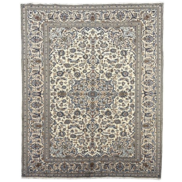 302 x 200cm Hand Made Persian Floral Kashan Rug