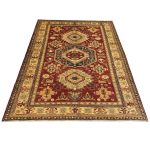 243 x 185cm Hand Knotted Afghan Kazak Wool Rug - Image 3