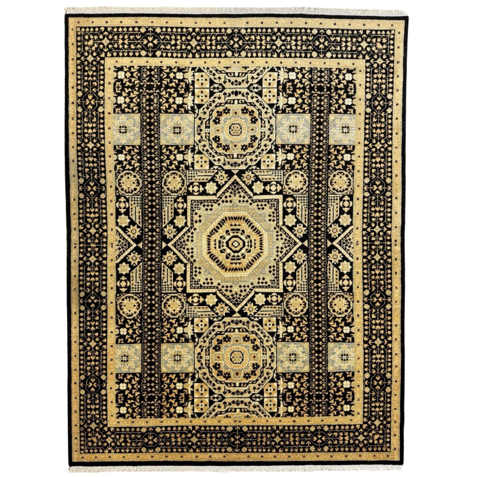 IMG_0445 237 x 175cm Hand Knotted Chobi Mamluk Wool Rug - Image 1