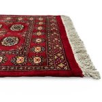 145 x 95cm Hand Knotted Karachi Bokhara – Red Rug - Image 5