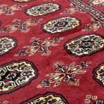 145 x 95cm Hand Knotted Karachi Bokhara – Red Rug - Image 6