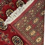 145 x 95cm Hand Knotted Karachi Bokhara – Red Rug - Image 7