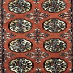 120 x 80cm Hand Knotted Karachi Bokhara – Orange Rug - Image 6