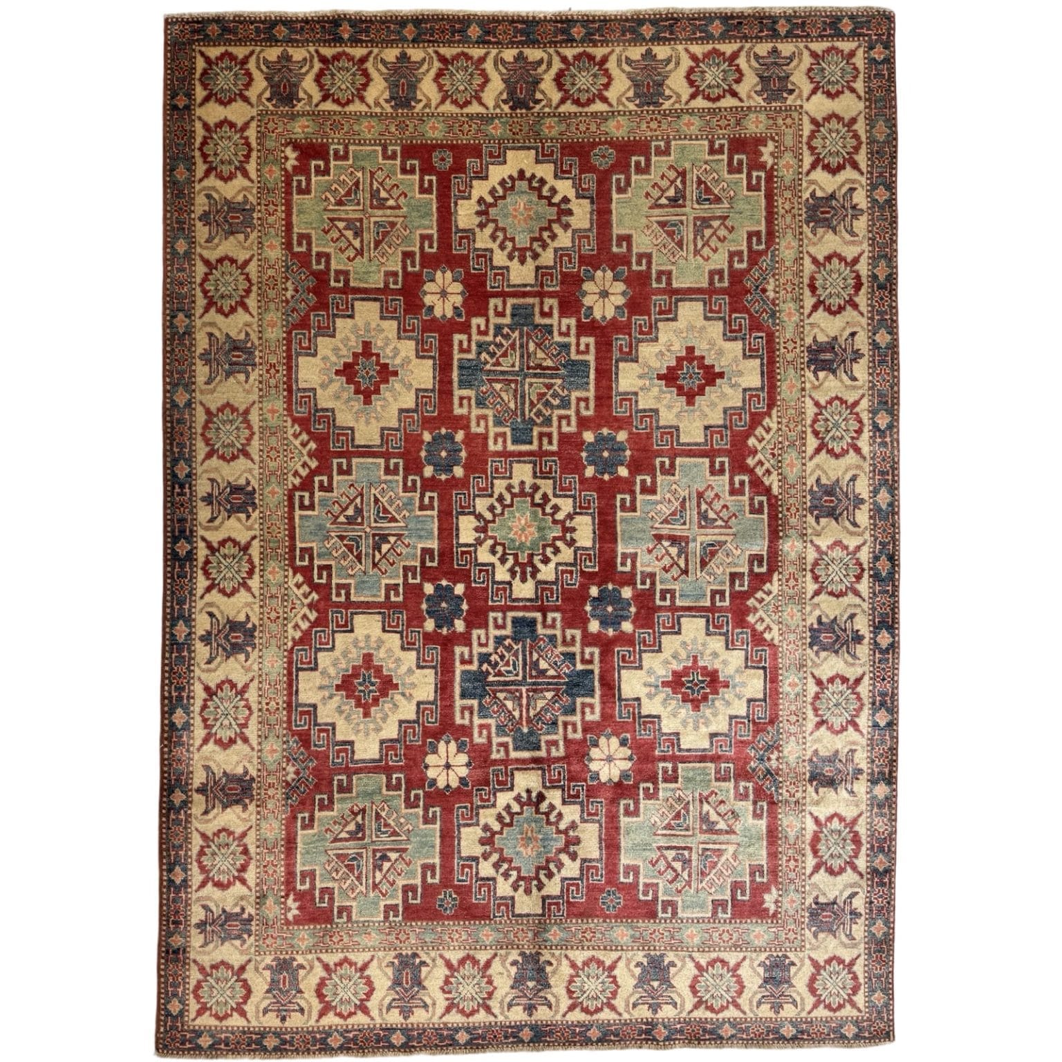 IMG_0934 268 x 191cm Hand Knotted Afghan Kazak Wool Rug - Image 1