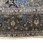 455 x 278cm Hand Knotted Persian Kashan Cream Wool Rug - Image 6