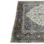455 x 278cm Hand Knotted Persian Kashan Cream Wool Rug - Image 7