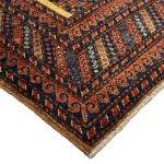 285 x 172cm Hand Knotted Tribal Afghan Turkmen – Wool Rug - Image 4