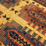 285 x 172cm Hand Knotted Tribal Afghan Turkmen – Wool Rug - Image 6