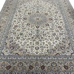 392 x 295cm Hand Knotted Persian Kashan Cream Wool Rug - Image 2