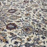 392 x 295cm Hand Knotted Persian Kashan Cream Wool Rug - Image 8