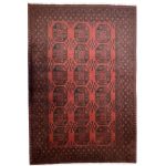 282 x 187cm Hand Knotted Afghan Akche – Wool Rug