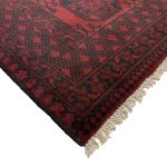282 x 187cm Hand Knotted Afghan Akche – Wool Rug - Image 4