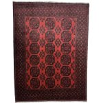 278 x 199cm Hand Knotted Afghan Akche – Wool Rug