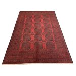 293 x 200cm Hand Knotted Afghan Akche – Wool Rug - Image 3