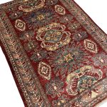 240 x 169cm Hand Knotted Afghan Kazak Wool Rug - Image 2