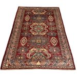 240 x 169cm Hand Knotted Afghan Kazak Wool Rug - Image 3