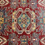 240 x 169cm Hand Knotted Afghan Kazak Wool Rug - Image 5