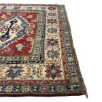 241 x 164cm Hand Knotted Afghan Kazak Wool Rug - Image 6