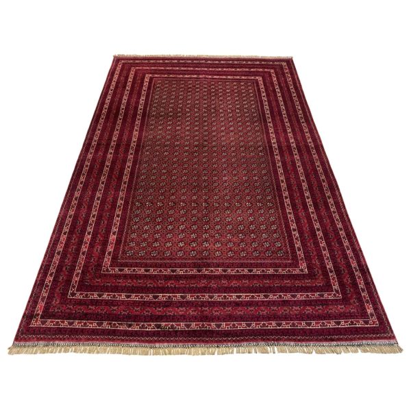 300 x 200cm Red Khoja Roshnai Hand Knotted – Wool Rug