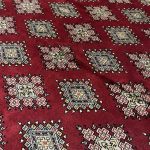 252 x 184cm Hand Knotted Beige Karachi Jaldar – Wool Rug - Image 5