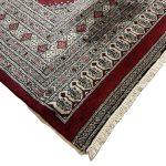 252 x 184cm Hand Knotted Beige Karachi Jaldar – Wool Rug - Image 6