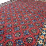 290 x 198cm Hand Knotted Afghan Akche Bokhara – Wool Rug - Image 4