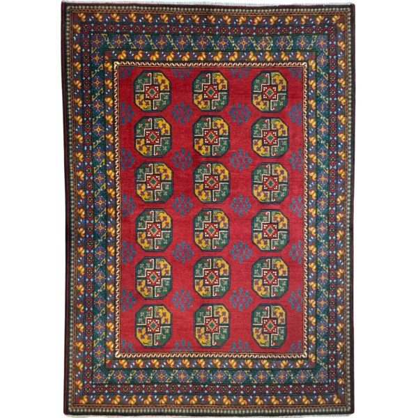 290 x 195cm Hand Knotted Afghan Akche Filpai – Wool Rug