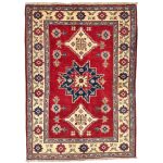 147 x 106cm Hand Knotted Afghan Kazak Wool Rug