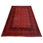 288 x 191cm Hand Knotted Afghan Akche Bokhara – Wool Rug - Image 3