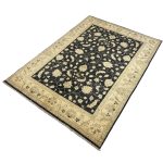 210 x 151cm Hand Knotted Afghan Chobi Ziegler Wool Rug - Image 2